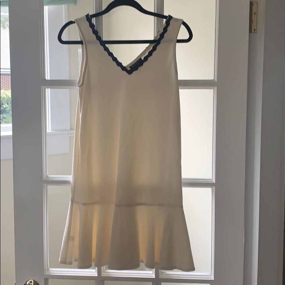 Buckley K White Ruffle Hem Dress